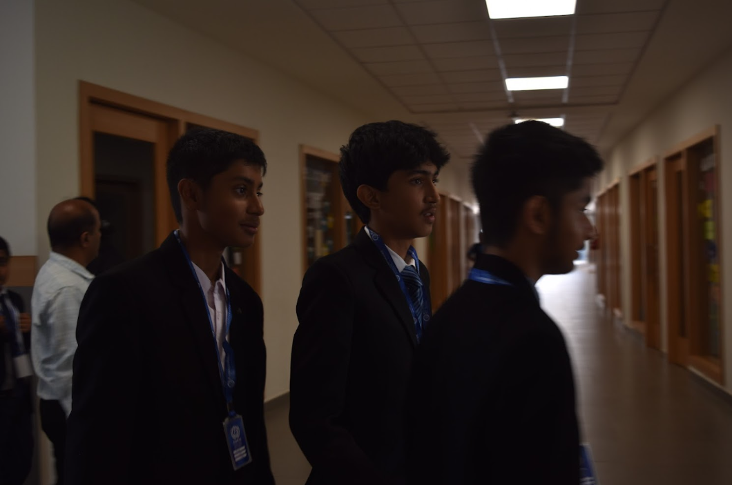 Delegates walking the corridors between sessions